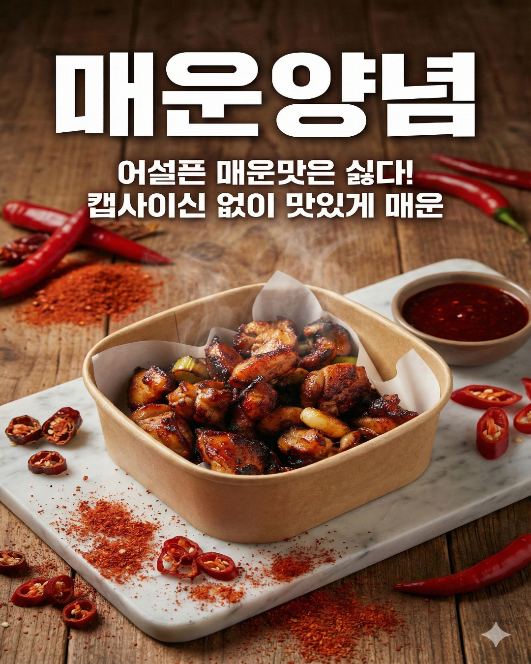 매운양념 컵닭